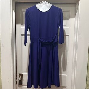 Chic Long Sleeve Purple Dress